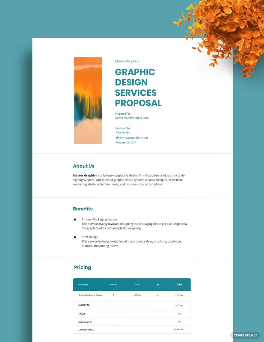 Graphic Design Proposal Templates - Documents, Design, Free, Download ...