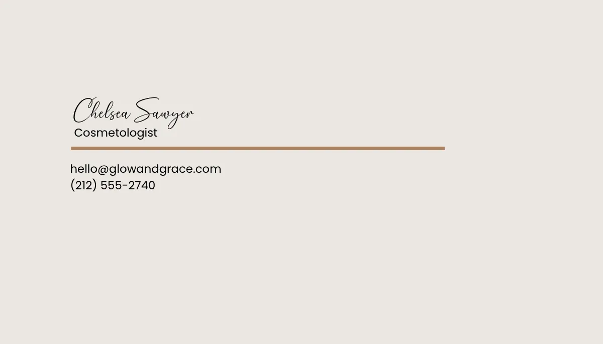 Free Modern Beauty Cosmetology Business Card Template to Edit Online