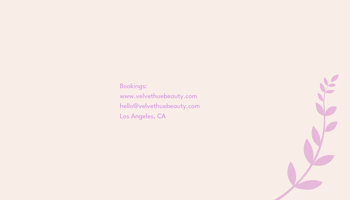 Free Unique Beauty Business Card Template to Edit Online