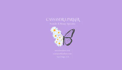 Free Chic Beauty Business Card Design Template to Edit Online