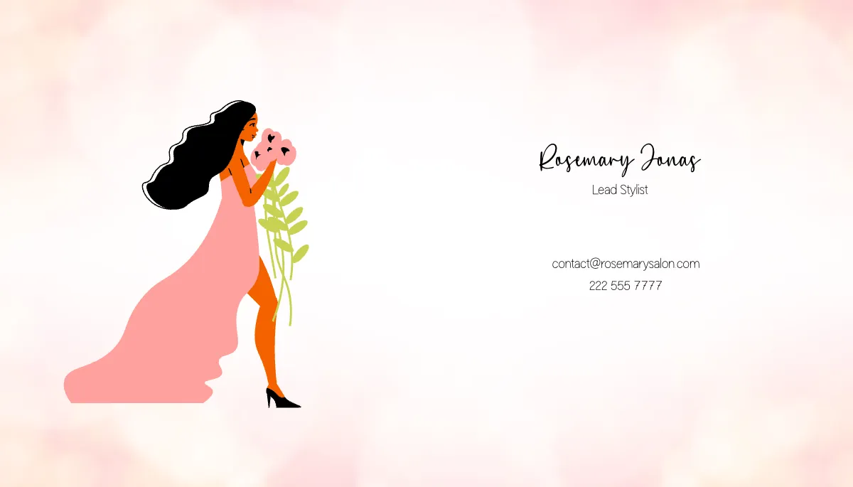 Free Colorful Floral Beauty Business Card Template to Edit Online
