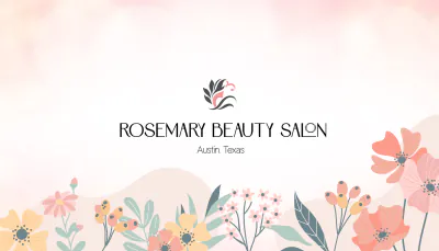 Free Colorful Floral Beauty Business Card Template to Edit Online