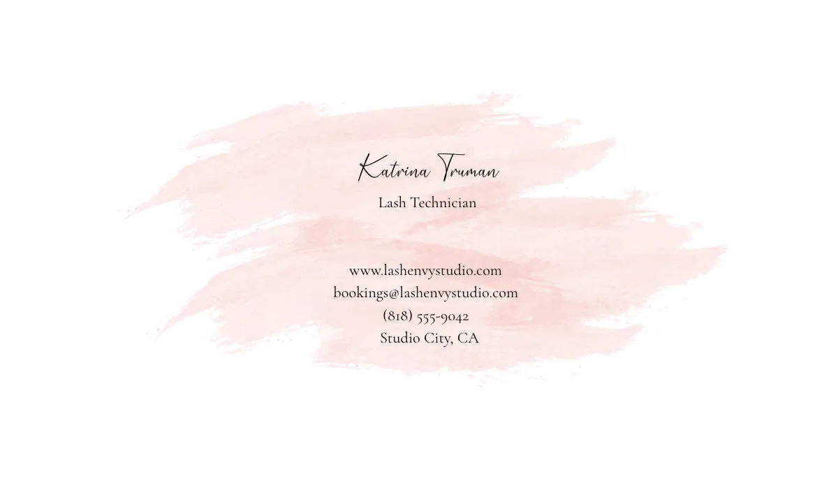 Free Beauty Lash Tech Business Card Template to Edit Online