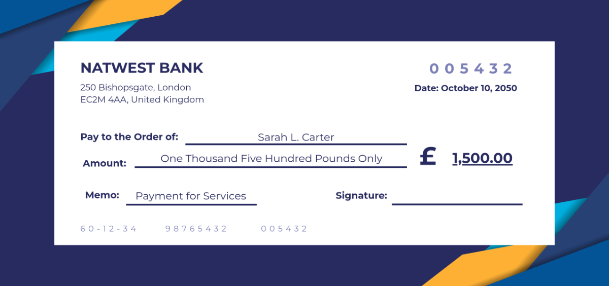 Free Cheque Templates To Edit Online