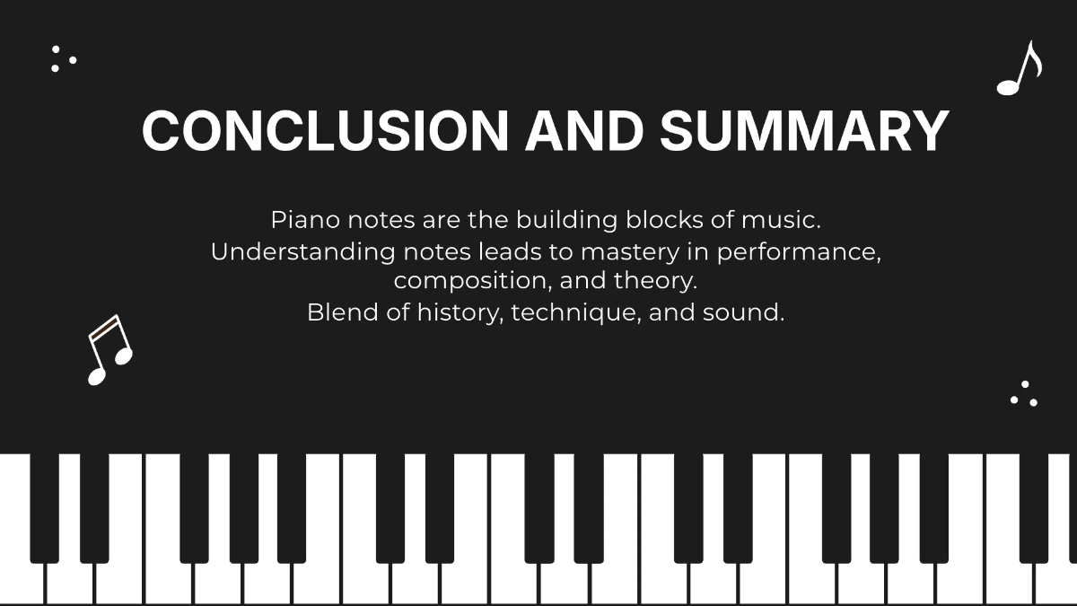Free Piano Notes Presentation Template to Edit Online
