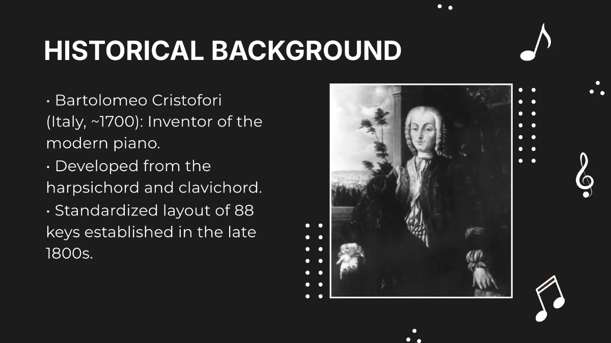 Free Piano Notes Presentation Template to Edit Online