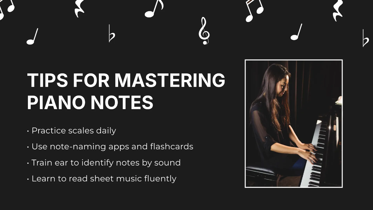 Free Piano Notes Presentation Template to Edit Online