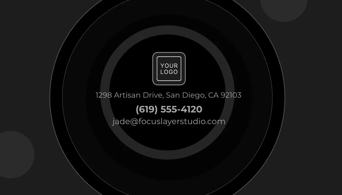 Free Simple Graphic Photography Business Card Template to Edit Online