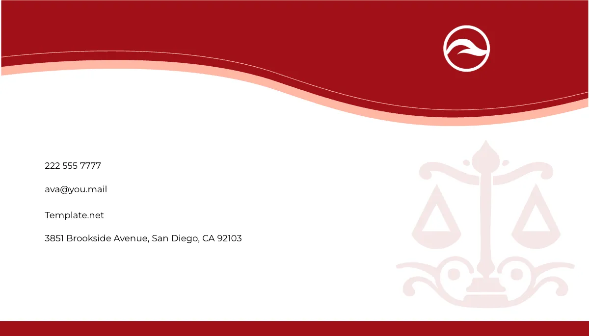 Free Modern Criminal Lawyer Business Card Template to Edit Online