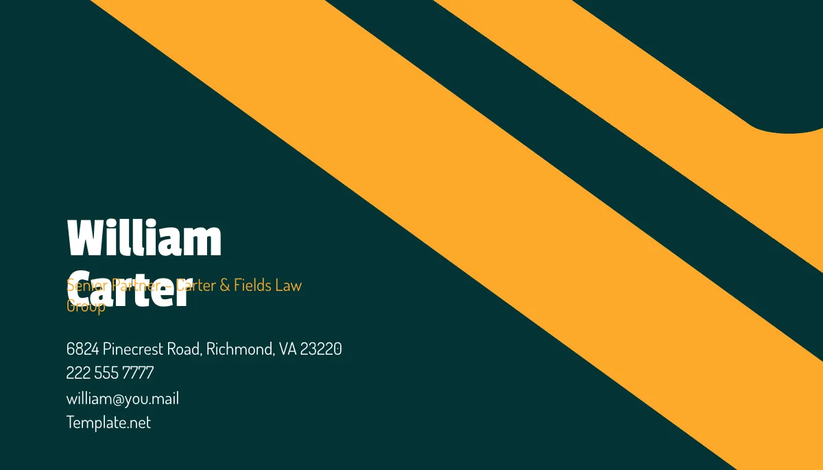 Free Lawyer Firm Business Card Template to Edit Online