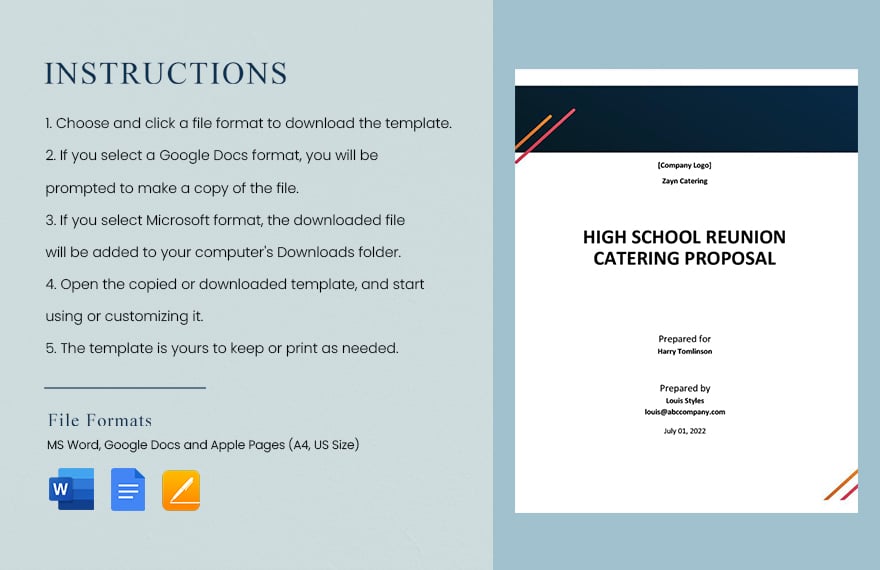 Catering Service Proposal Template