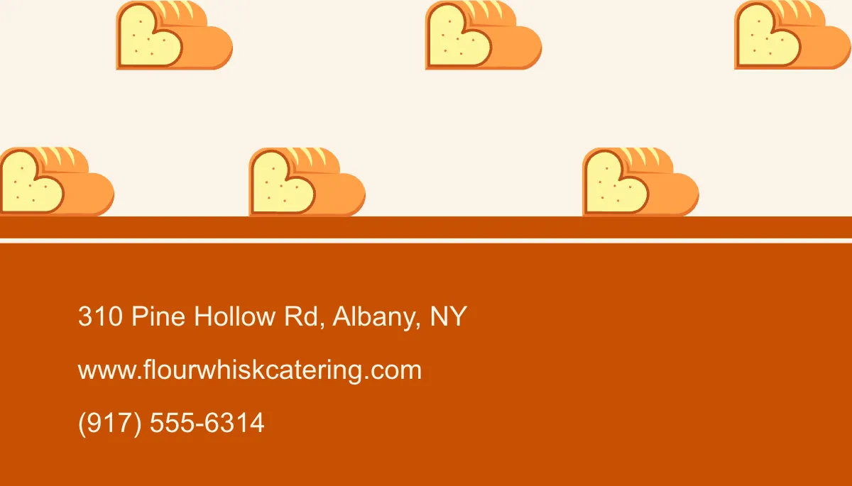 Free Baking Catering Business Card Template to Edit Online