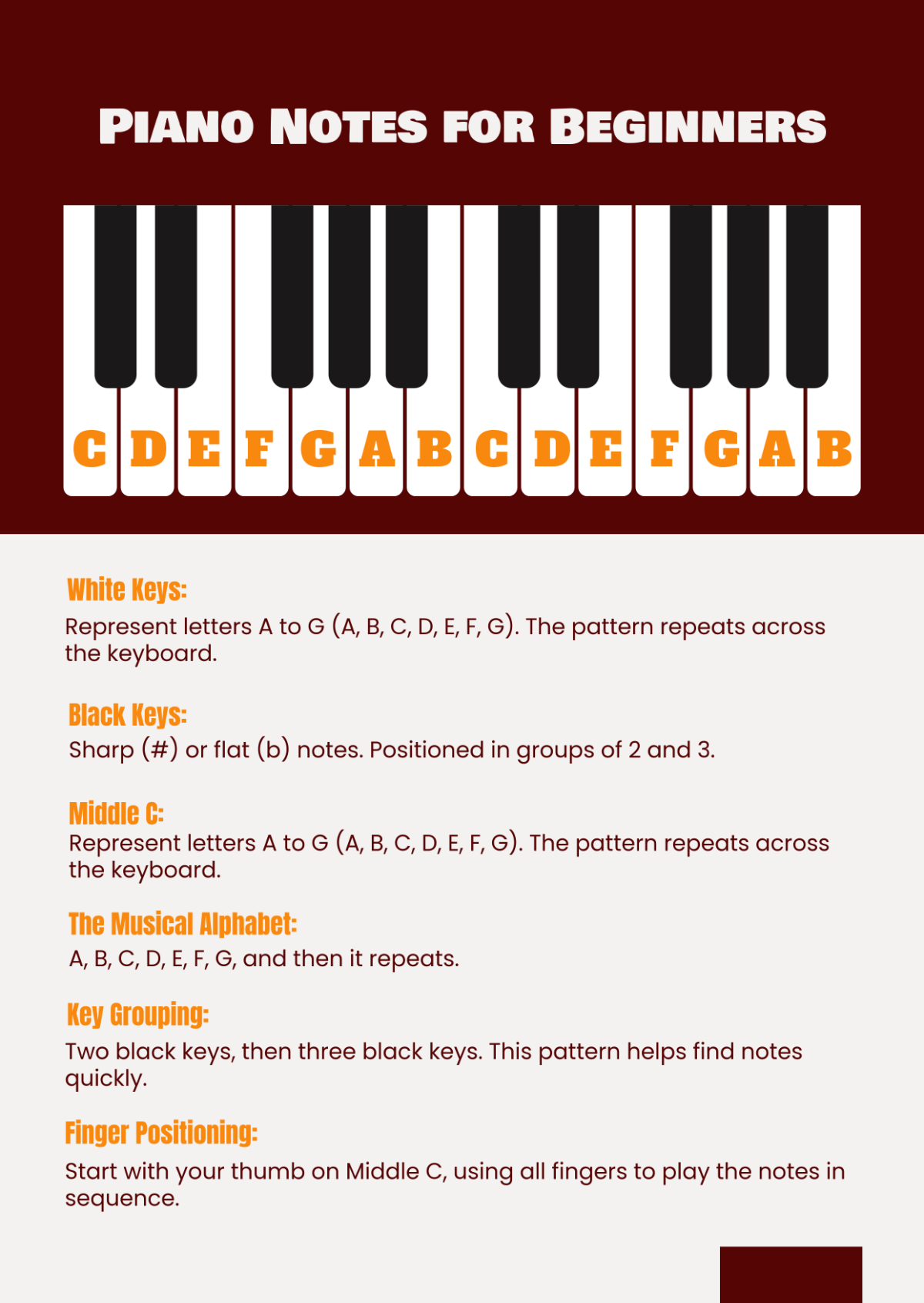 Basic Piano Notes Free Easy Beginner Piano Sheet Music Red River