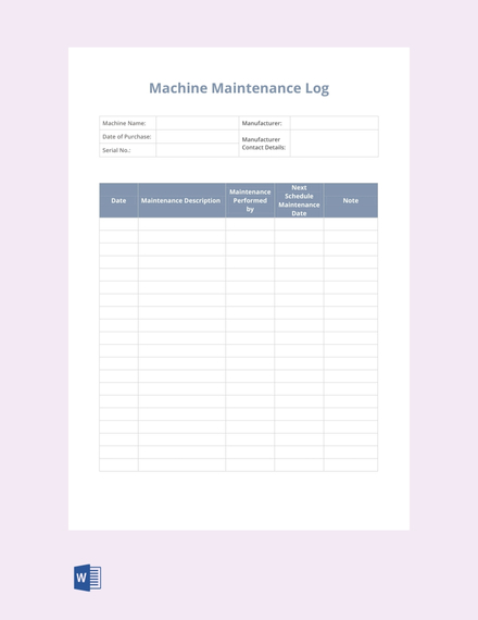 free-machine-maintenance-log-template-download-239-sheets-in-word