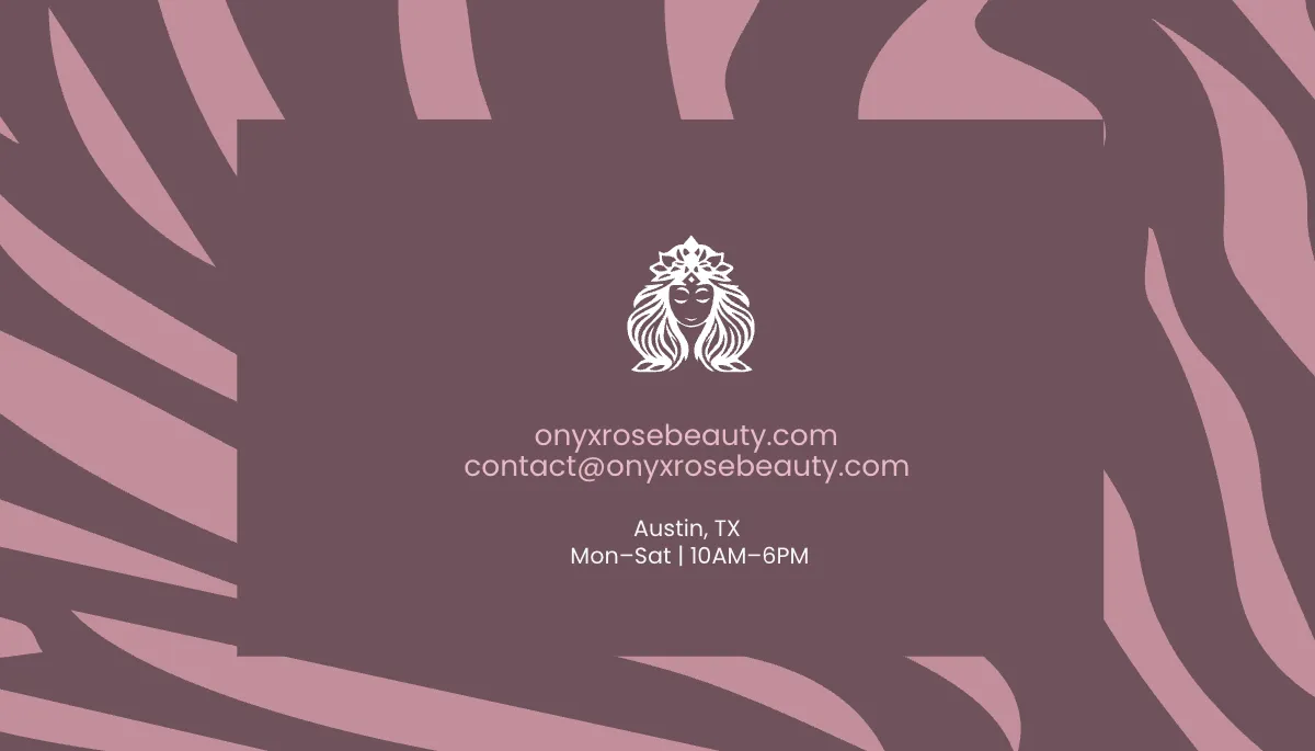Free Beauty Business Card with QR Code Template to Edit Online