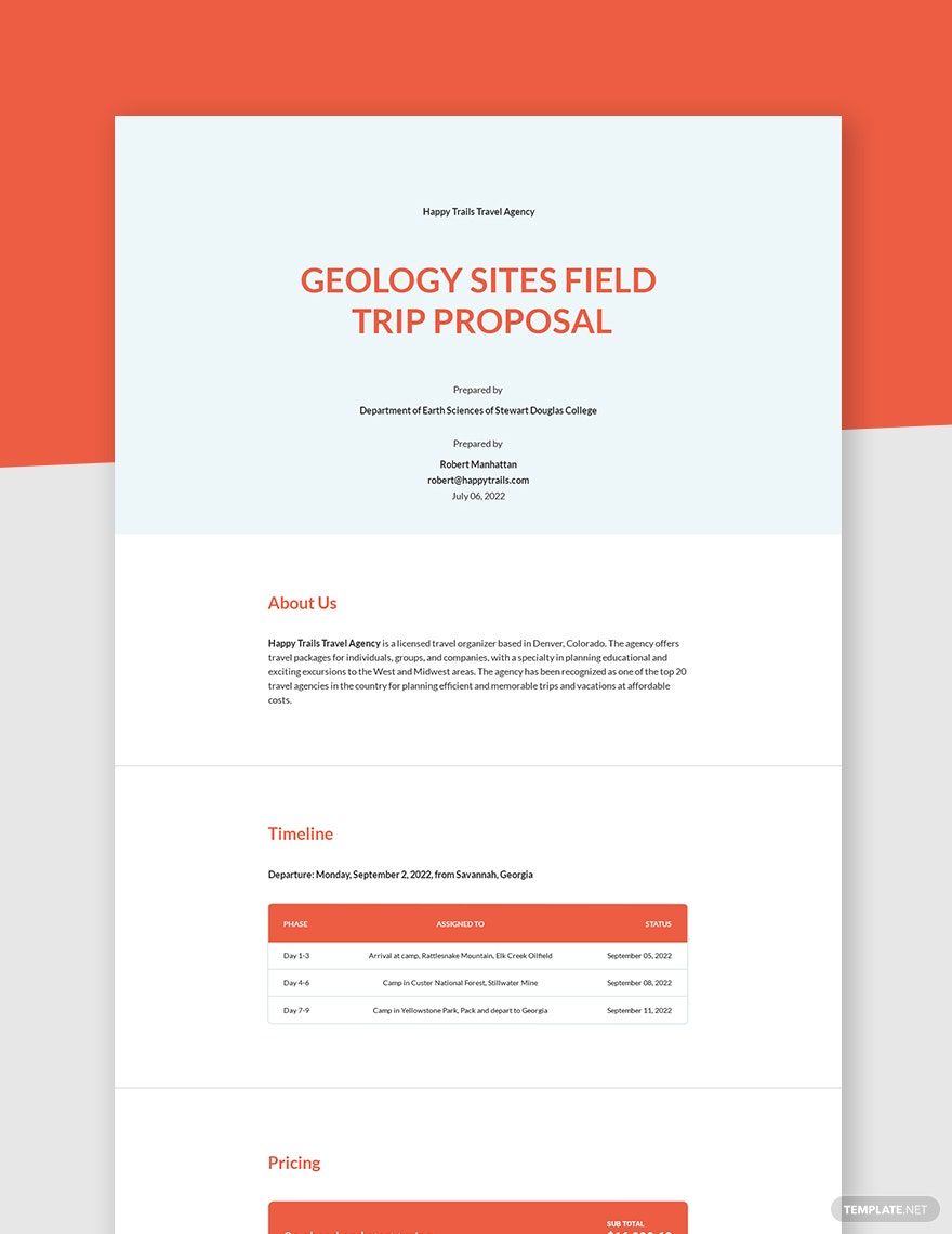 Free Travel Agency Proposal Template