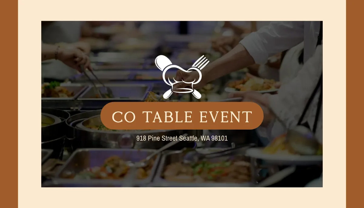 Free Event Planner Business Card for Catering Template to Edit Online
