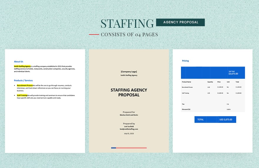 Staffing Agency Proposal Template