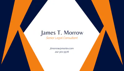 Free Monogram Lawyer Business Card Template to Edit Online