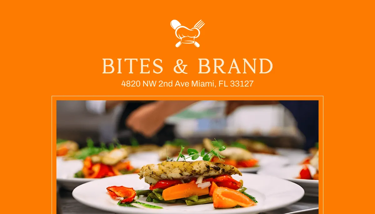 Free Editable Catering Business Branding Card Template to Edit Online