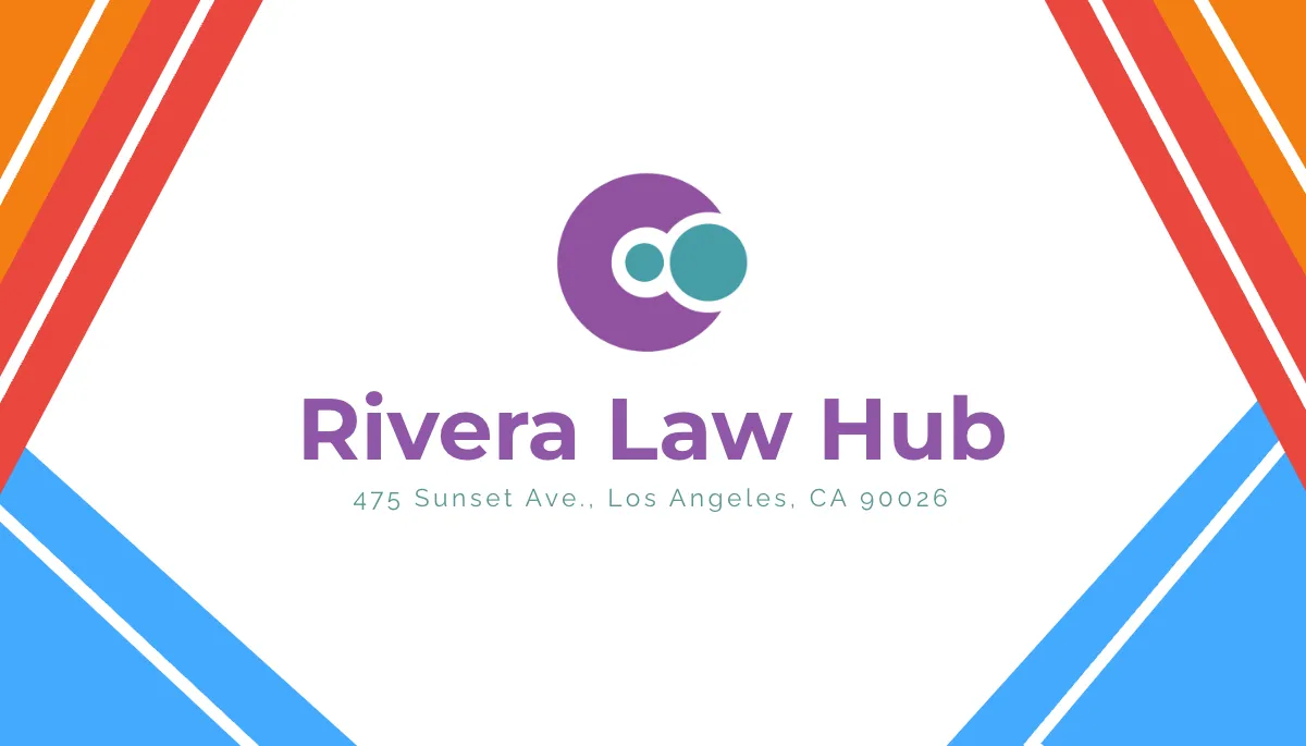 Free Colorful Lawyer Visiting Business Card Template to Edit Online