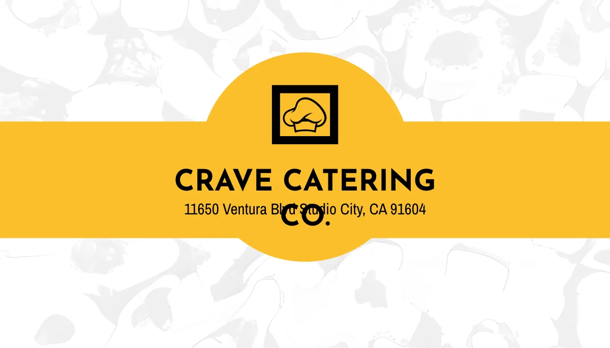 Free Catering Marketing Business Card  Template to Edit Online