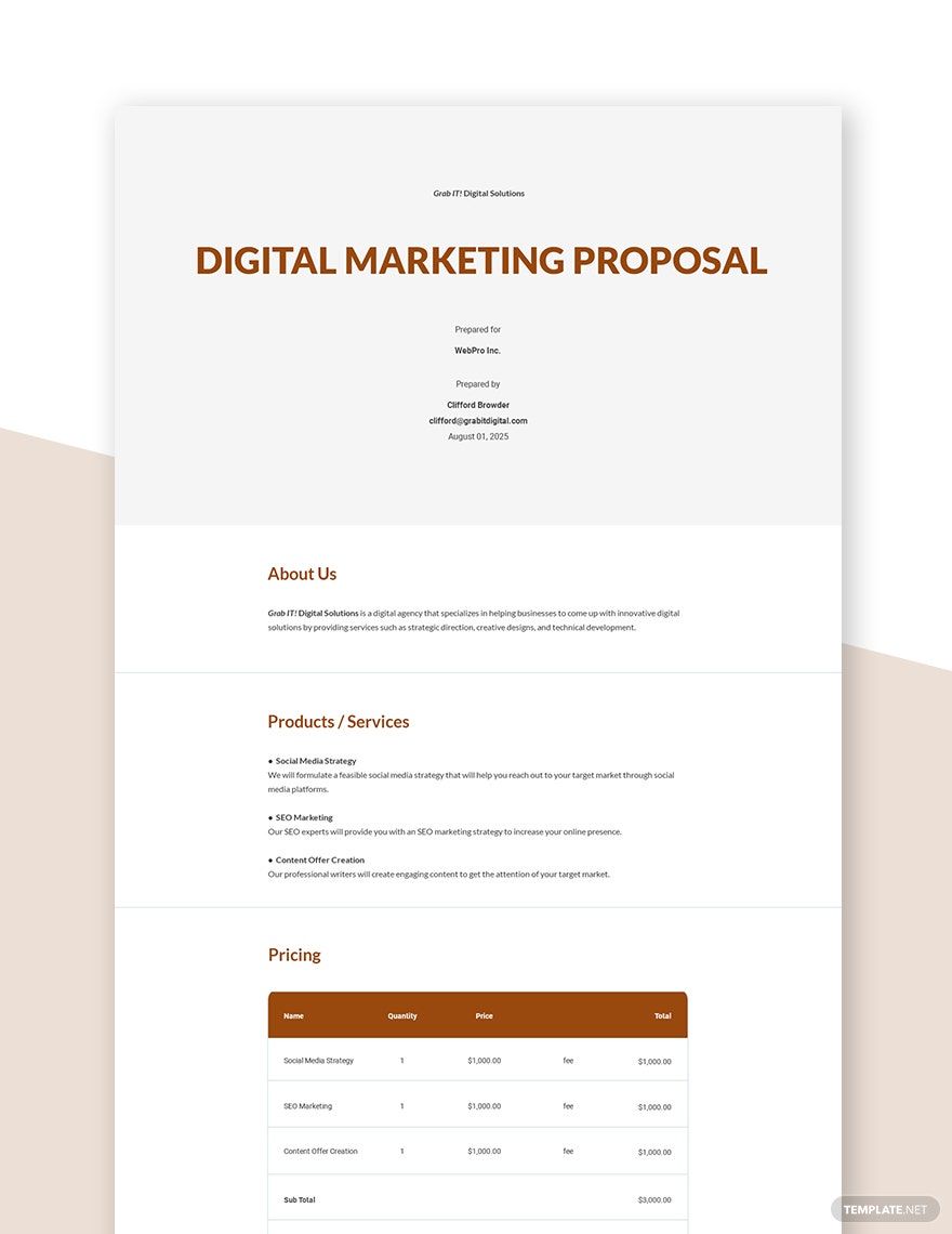 Digital Agency Proposal Template