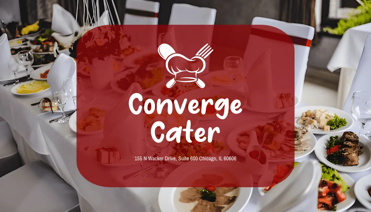 Free Professional Catering Business Identity Card Template to Edit Online