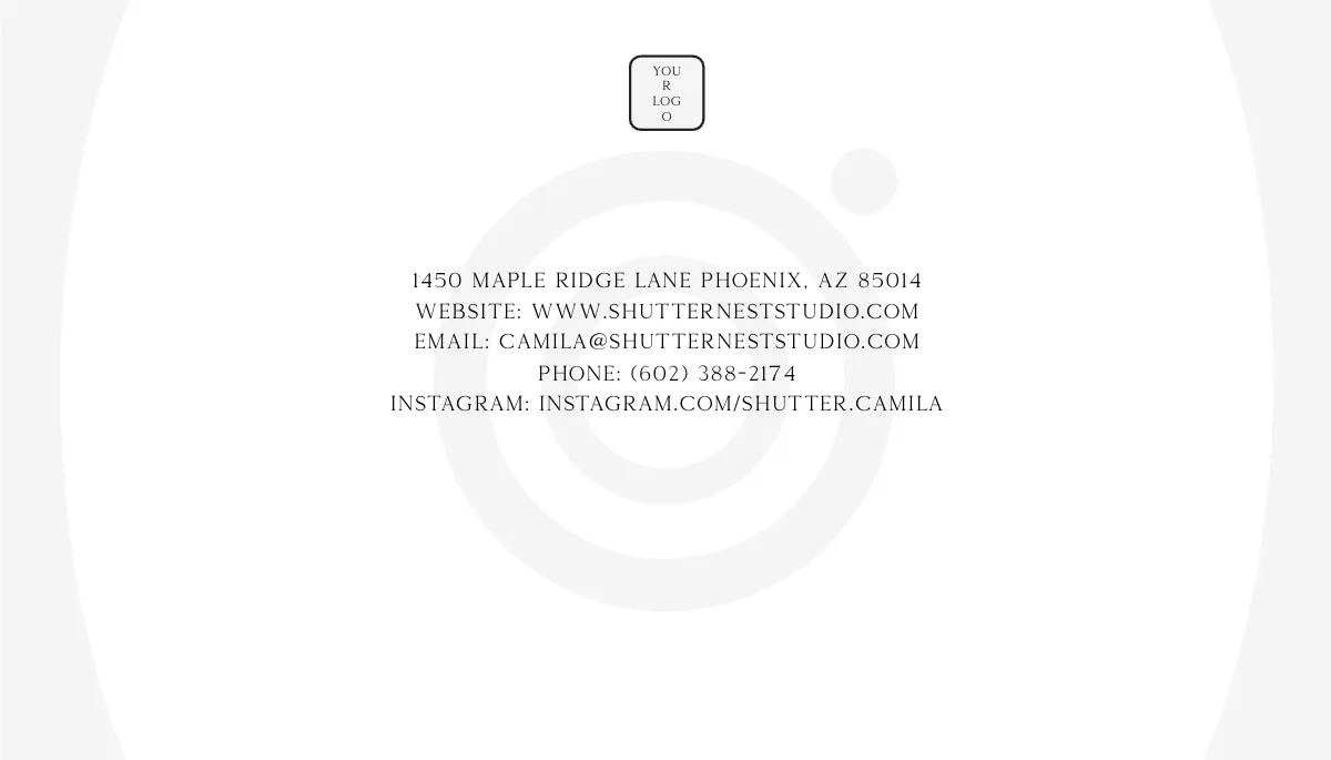 Free White Photography Visiting Business Card Template to Edit Online