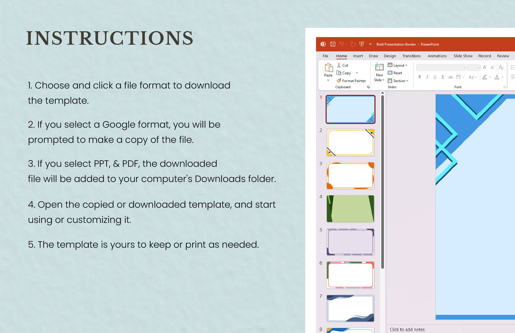 Bold Presentation Border