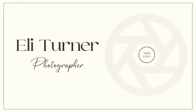 Free Minimalist Photography Business Card Design Template to Edit Online