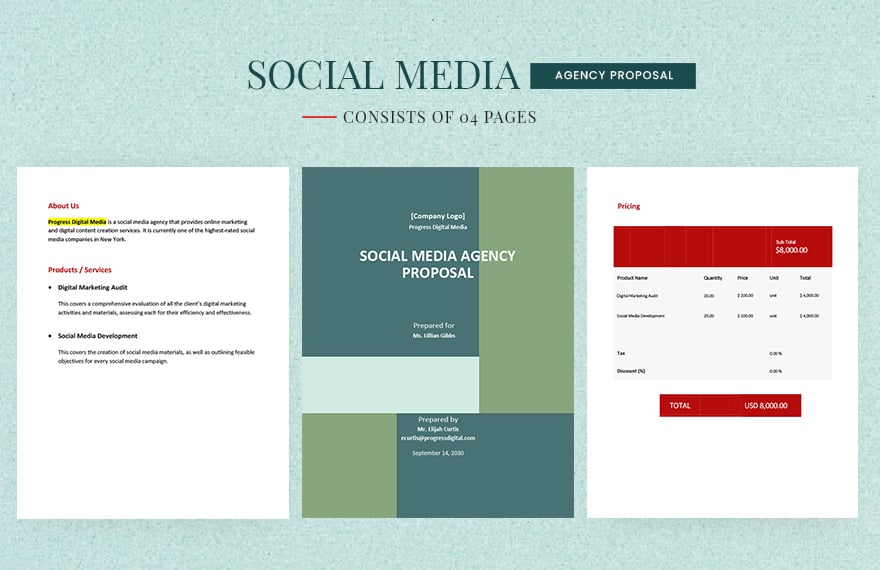 Social Media Agency Proposal Template