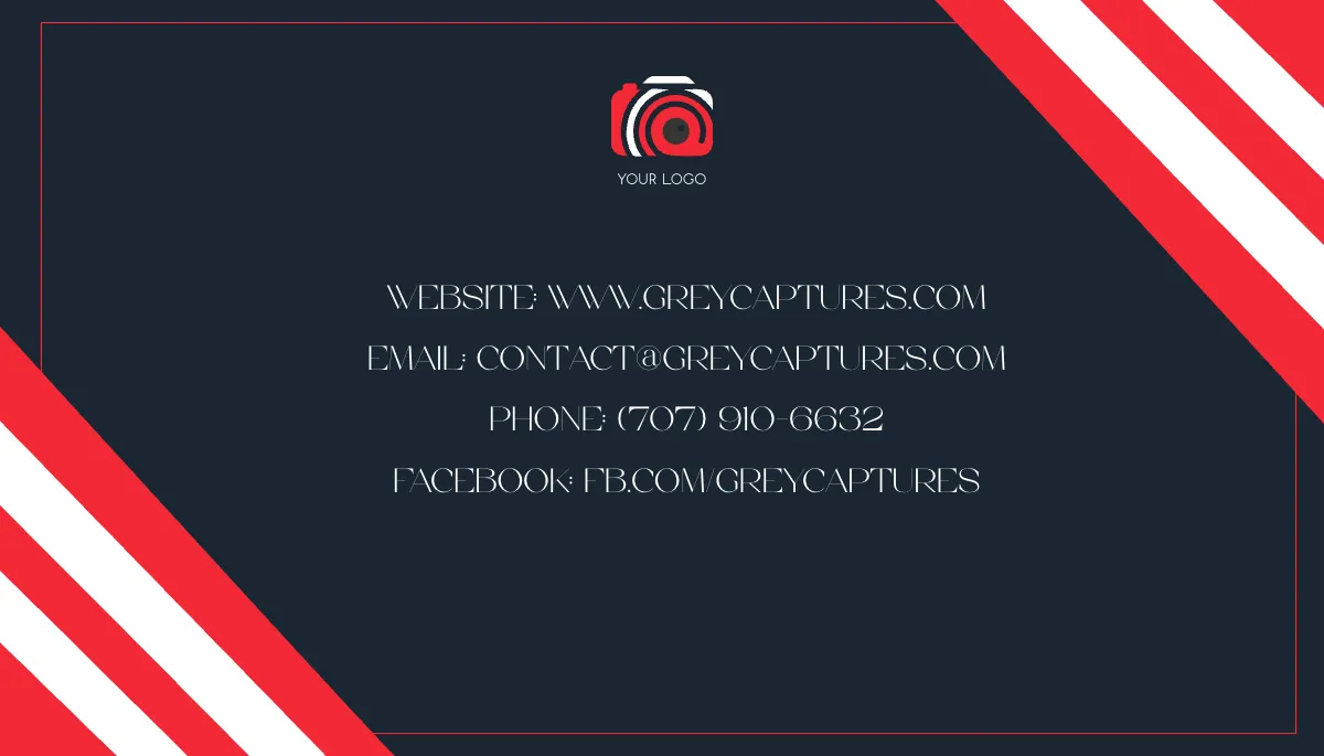 Free Unique Photography Business Card Template to Edit Online