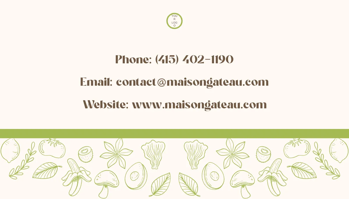 Free Gourmet Catering Business Card Template to Edit Online