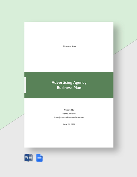 business plan sample for advertising company