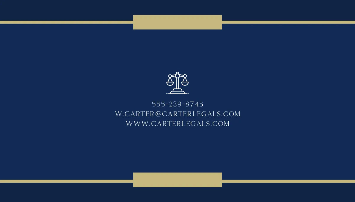 Free Company Lawyer Business Card Template to Edit Online
