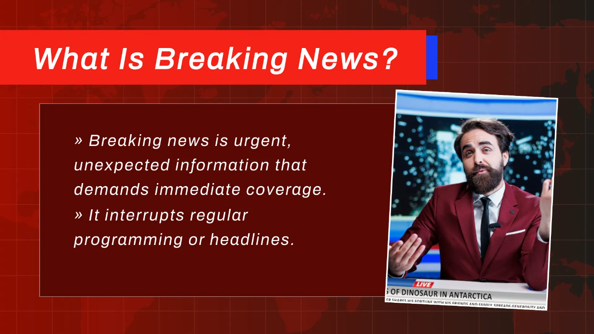 Free Breaking News Presentation Template to Edit Online