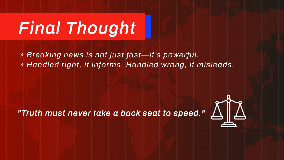 Free Breaking News Presentation Template to Edit Online