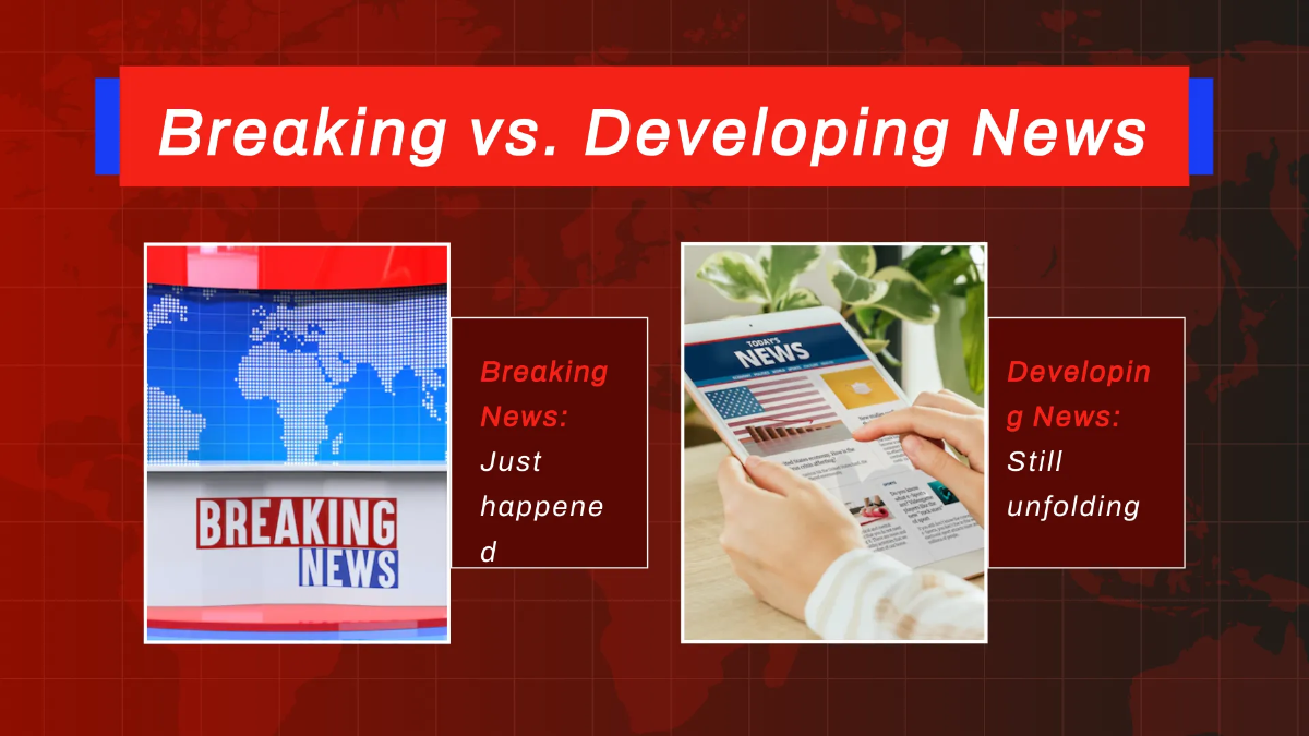 Free Breaking News Presentation Template to Edit Online