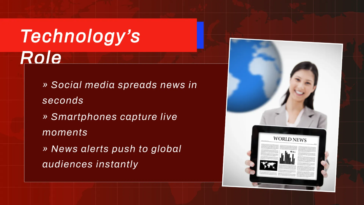 Free Breaking News Presentation Template to Edit Online