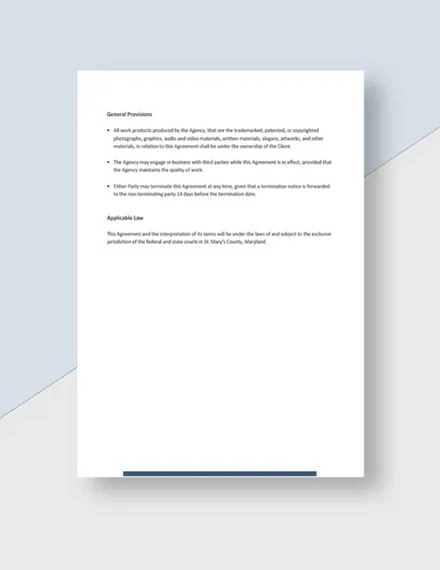 Advertising Agency of Record Agreement Template