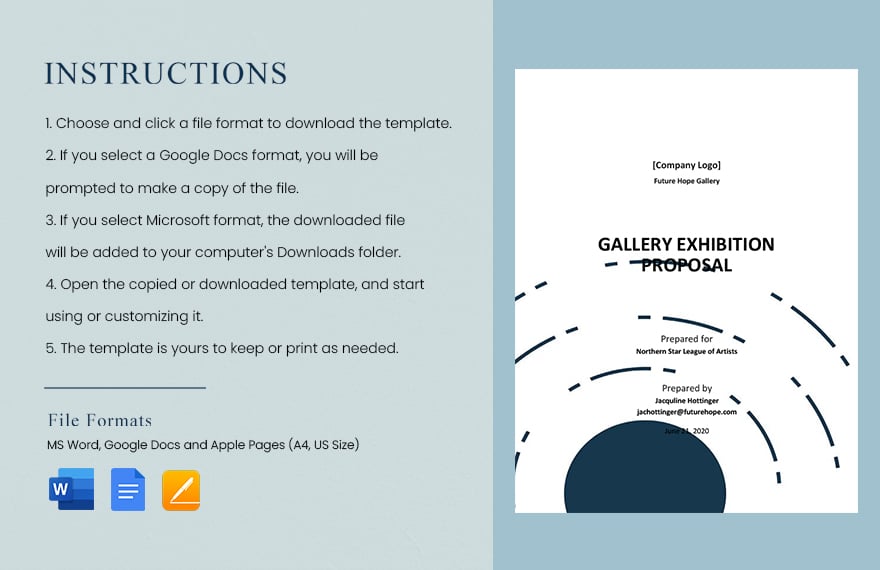 Gallery Exhibition Proposal Template