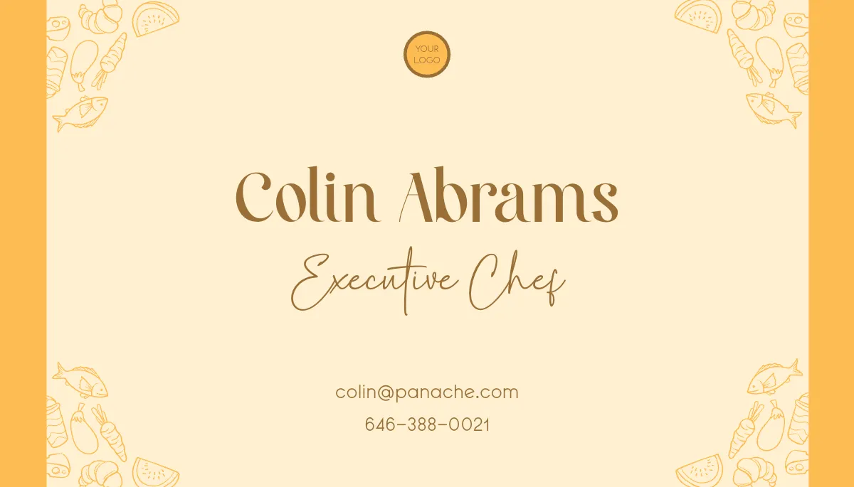 Free Premium Vector Catering Business Card Template to Edit Online