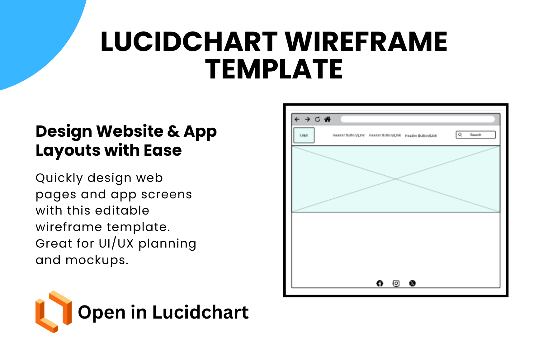 Free Wireframe Template in Lucidchart to Download