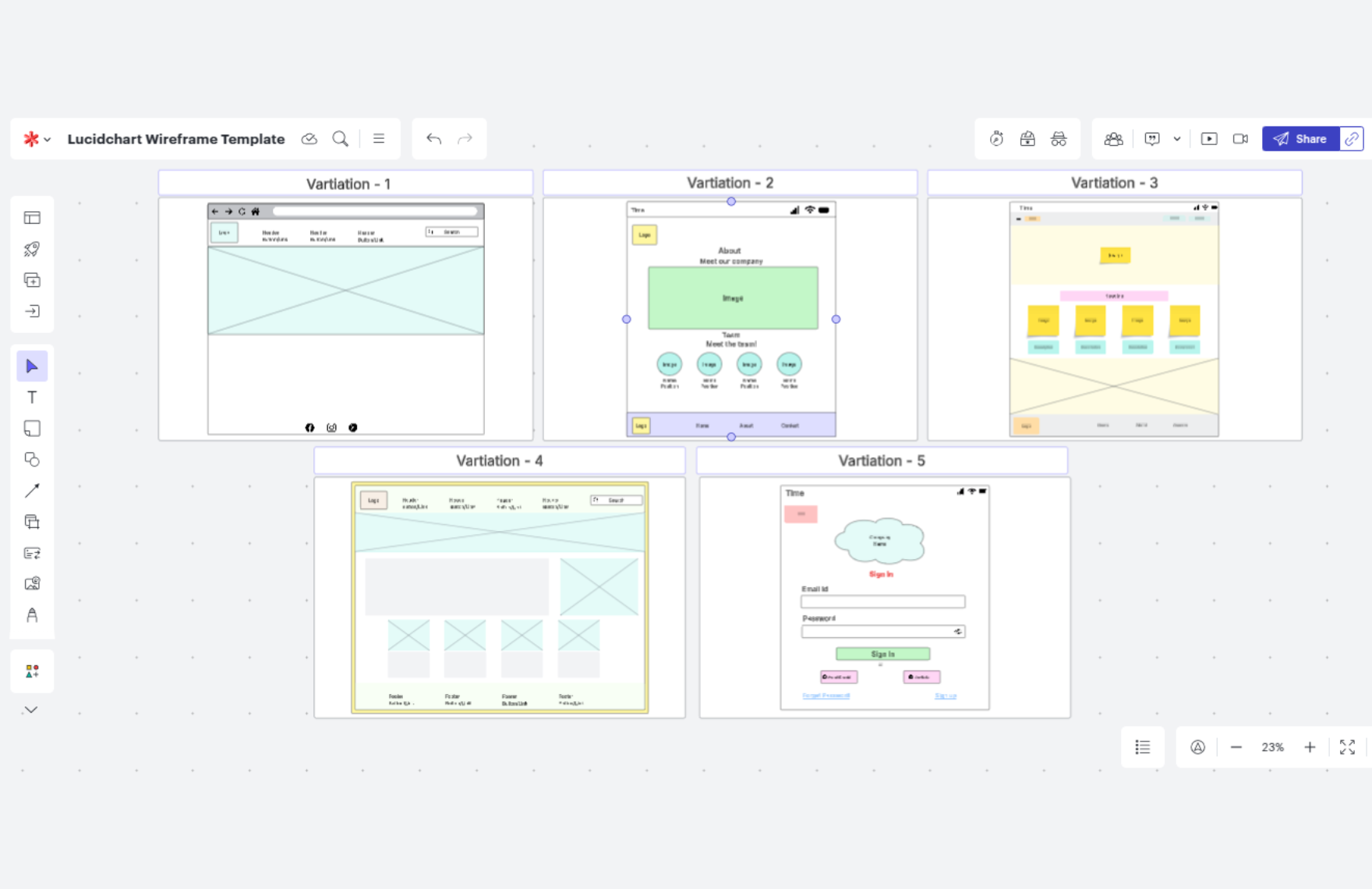 Free Wireframe Template