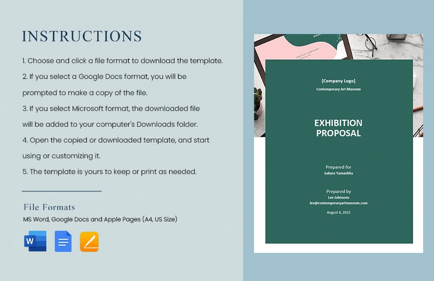 Editable Simple Exhibition Proposal Template