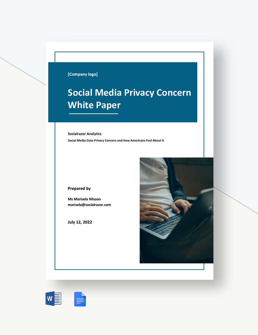 Social Media Privacy Concern White Paper Template