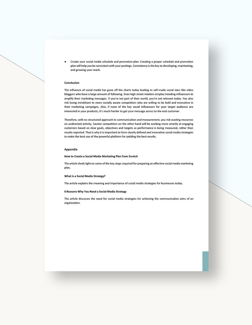 Social Media Strategy White Paper Template