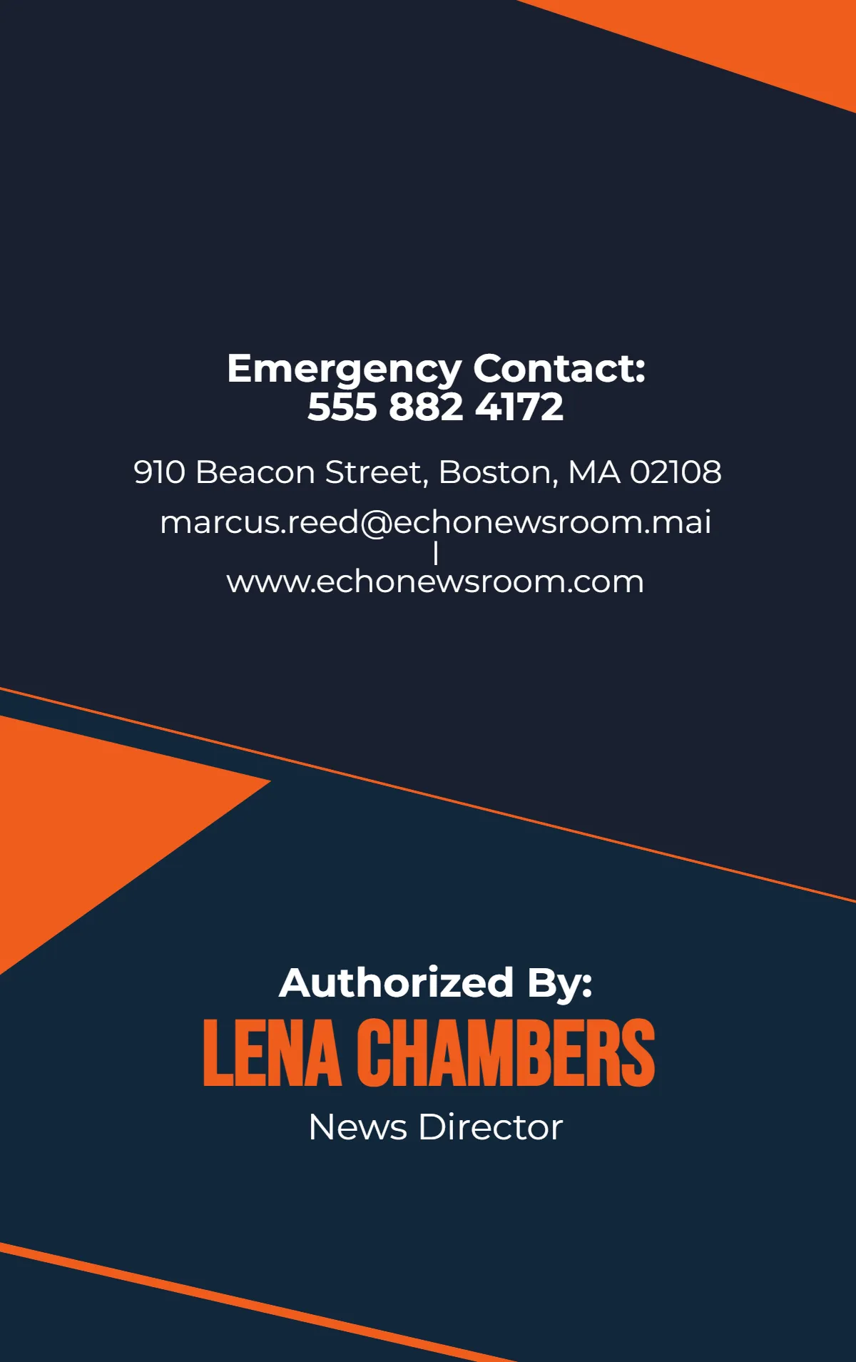 Free Simple News Press ID Card Template to Edit Online