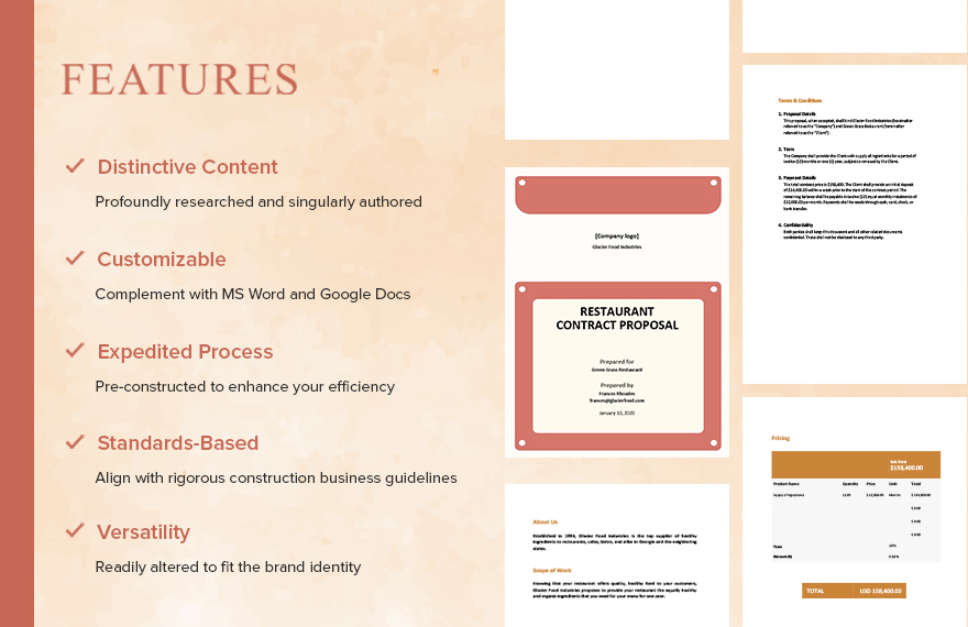 Restaurant Contract Proposal Template